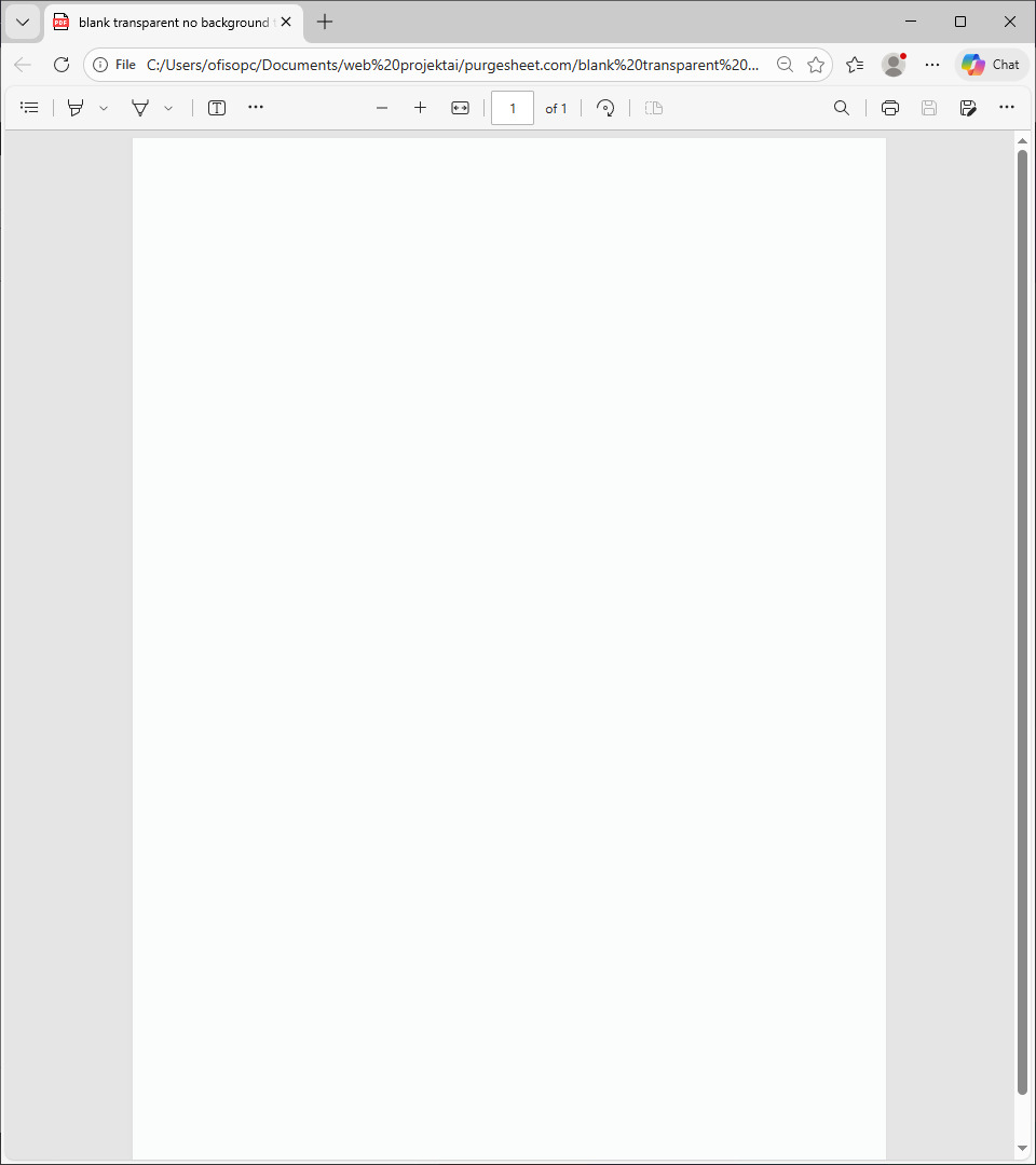 Vorschau für eine leere transparente A4-Vorlage ohne Hintergrund